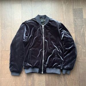 Velour bomber jacket